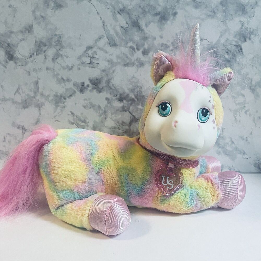 Unicorn Surprise Stuffed Animal Plush Rainbow Unicorn Secret Pocket 10.5"